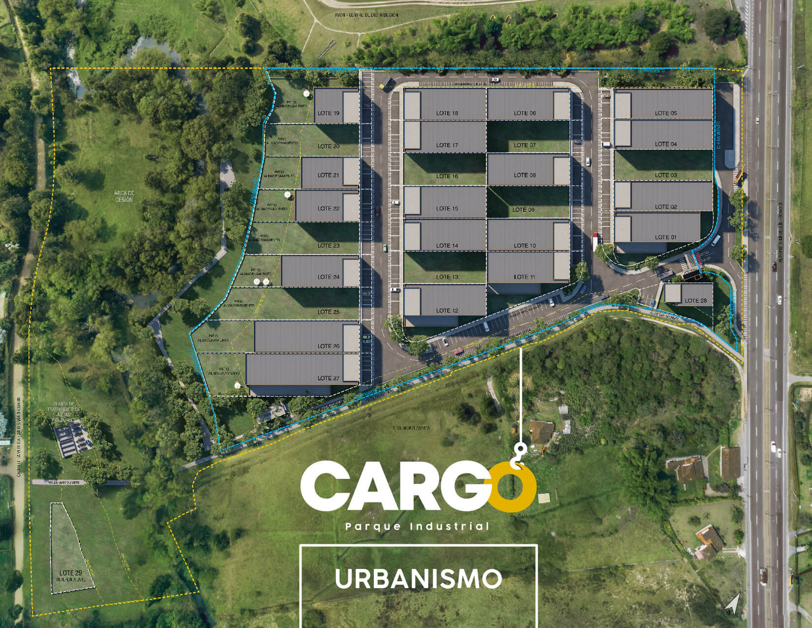 Planos urbanismo lotes industriales Cargo Parque Industrial