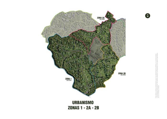 Planos urbanismo zonas 1-2a-2b lotes Horizontes Territorio Campestre