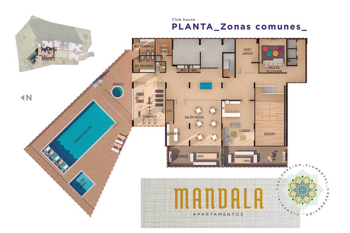 Planos zonas comunes apartamentos Mandala
