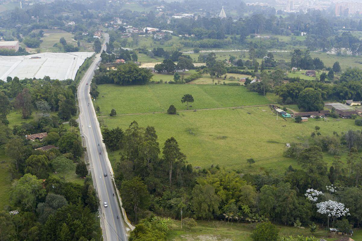 Vista aérea lote Porto Parque Empresarial