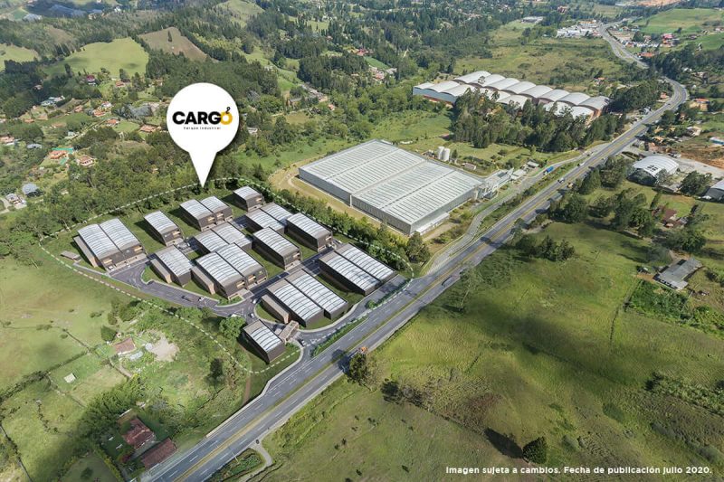 Vista aérea lotes industriales Cargo Parque Empresarial